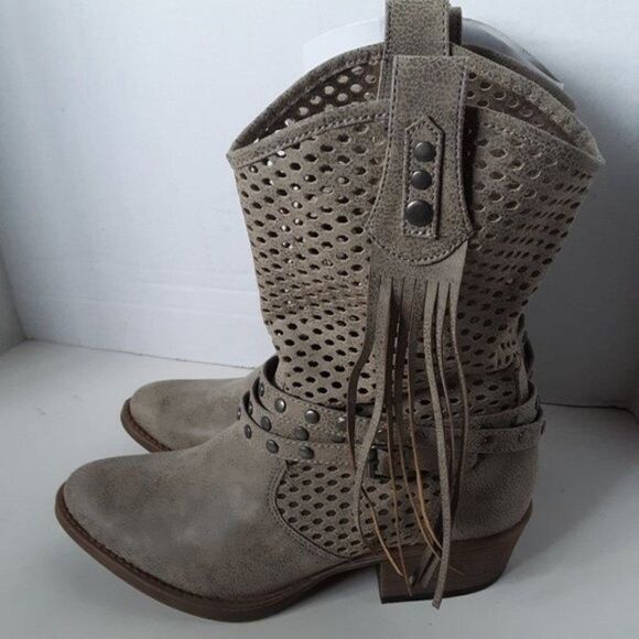 Coconuts by Matisse Women's Boot size 7M Faux Leather Fringe - Picture 3 of 12